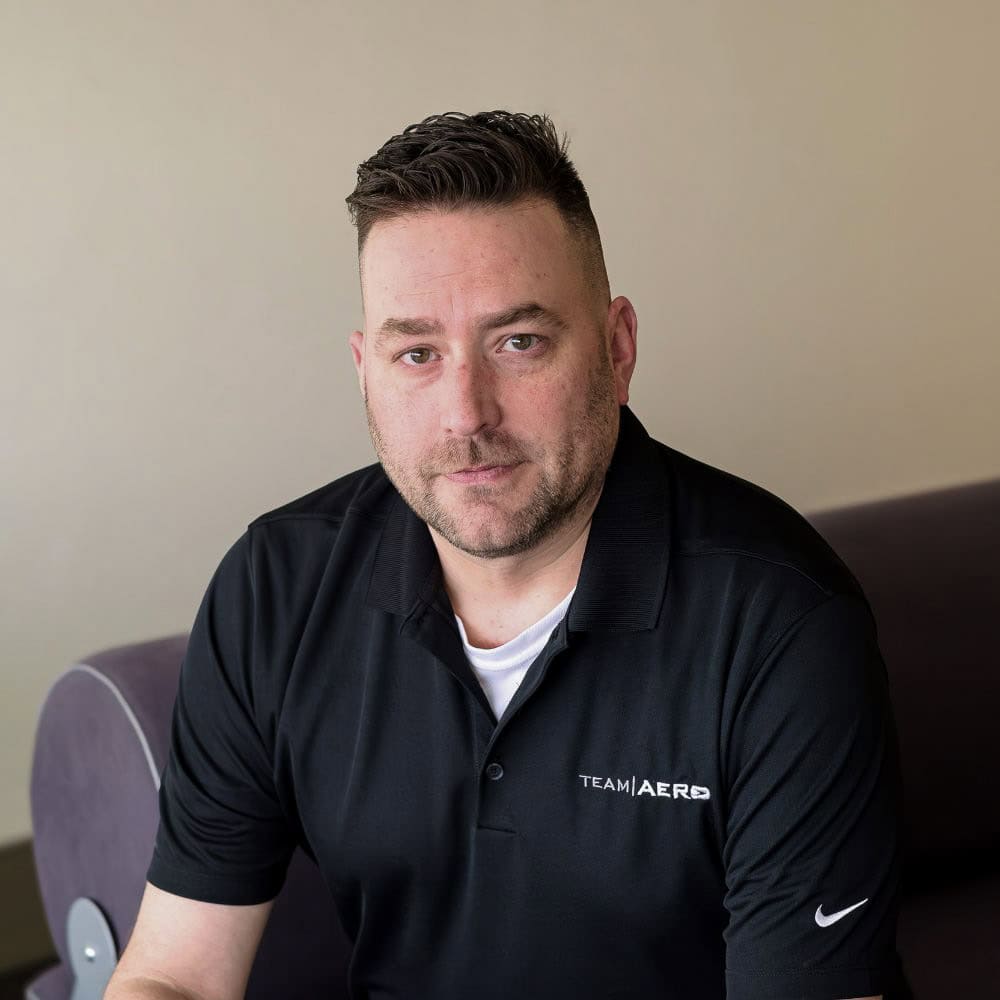 Headshot of Team Aero Sales Manager Zach Klamet